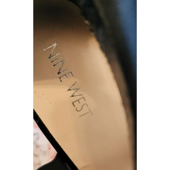 Nine West Black Patent Strappy Ankle High Heel Sandals w/Back Zipper. Size 8 - Picture 9 of 9